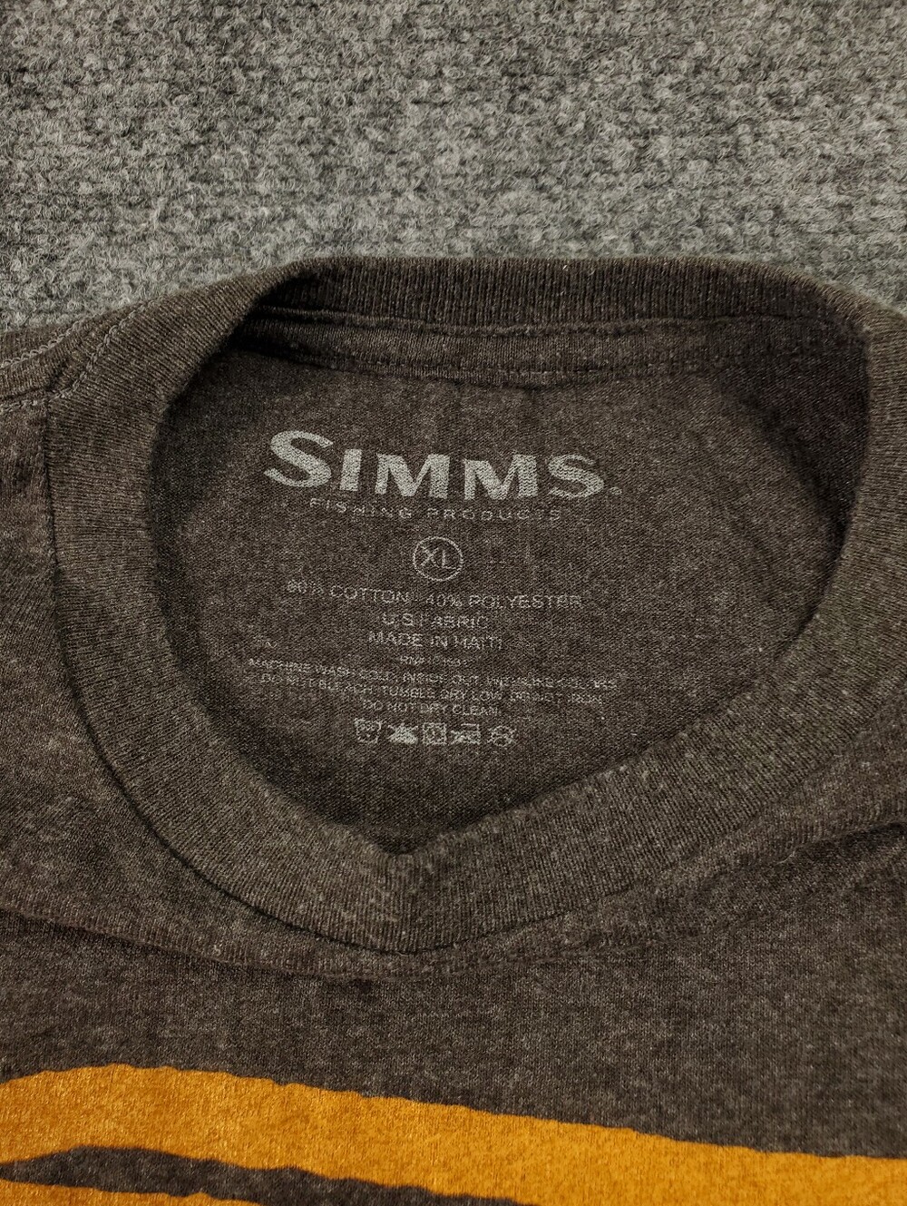 Simms Fishing Catch Release Trout Graphic T Shirt XL Gray Short Sleeve Angler - Picture 3 of 6